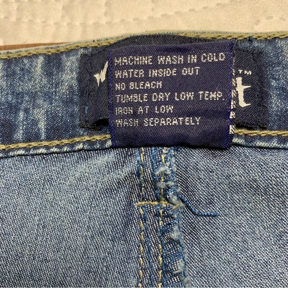 Vintage Y2K Wild Secret Jeans Embroidered Rhinestones Flared Size 11 - Picture 12 of 16